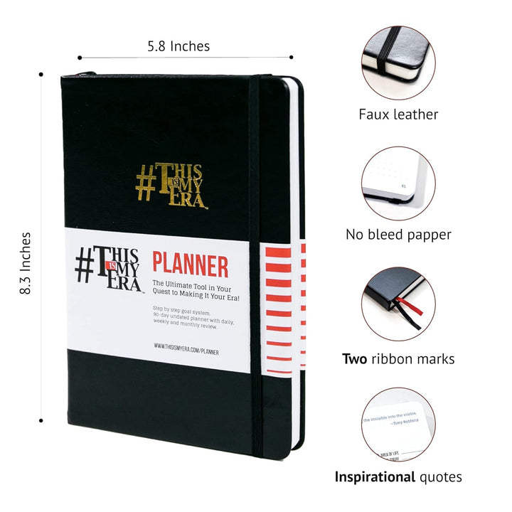 A5 Notitzbuch, Kalender & Tagesplaner:Strapazierfähiger Terminplaner & Notizbuch, Wochen- & Monatszi