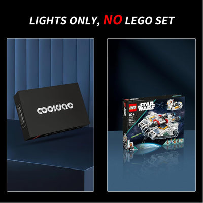 cooldac Led Licht Kit für Lego 75357 Star Wars Ghost & Phantom II Set(Nur Beleuchtung, Kein Lego), K