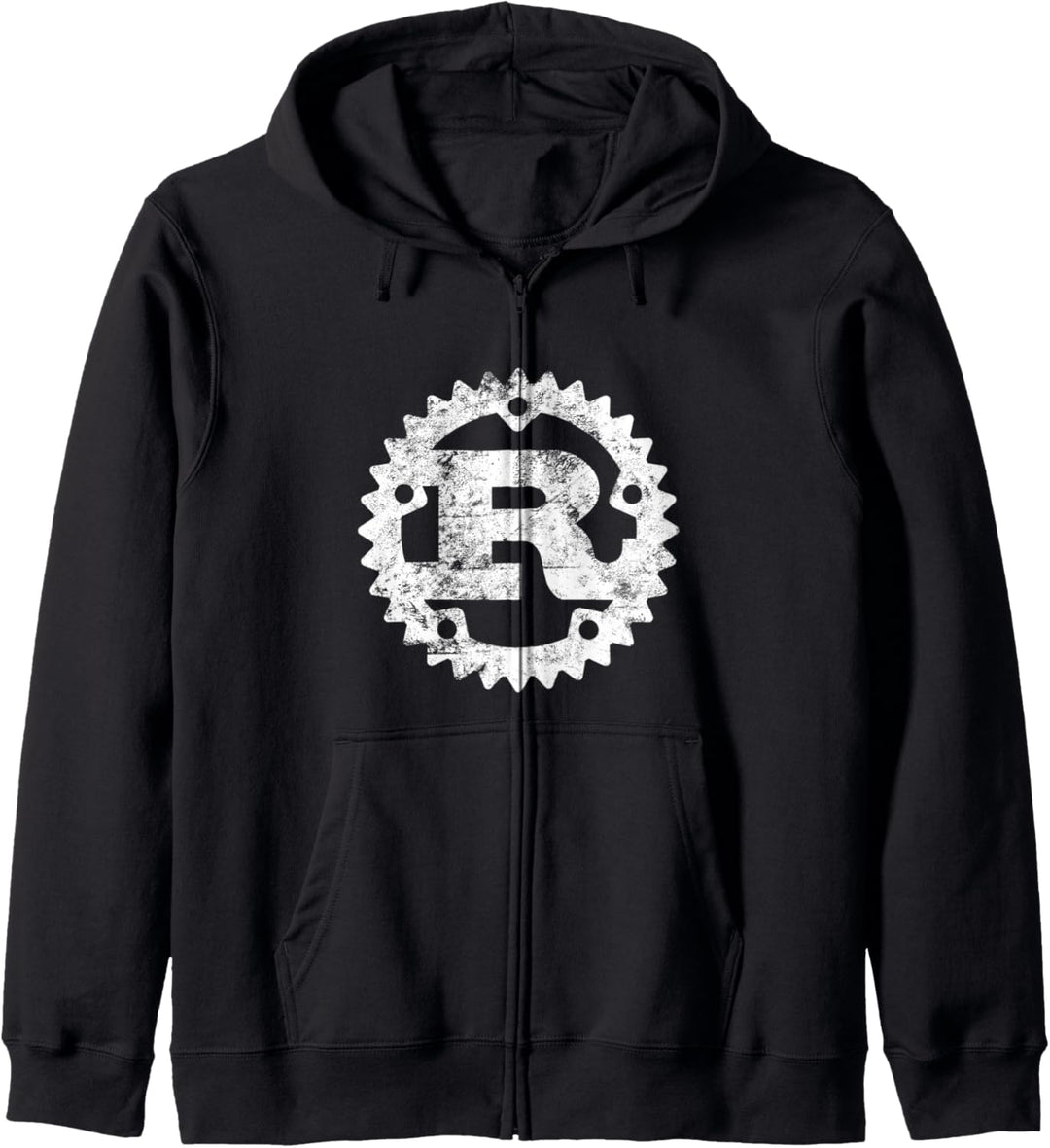 Rost Programmierung Logo Distressed Vintage Letter R Kapuzenjacke