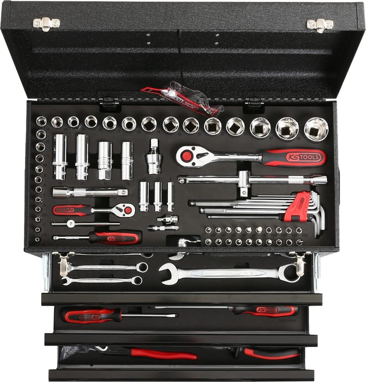 KS Tools 918.0100 1/4"+1/2" CHROMEplus Universal-Werkzeug-Satz, 99-tlg. GEAR