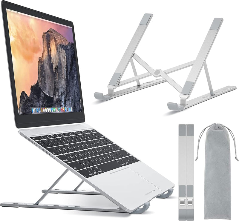 BONTEC Laptop Ständer, Aluminium Multi-Winkel Einstellbar Laptop Stand, 7-Stufe Laptopständer Kompat