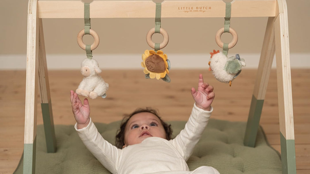 Little Dutch Baby Gym Spieltrapez Spielbogen Holz inkl. Anhänger grün - Little Farm