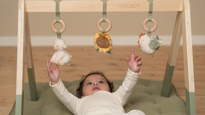 Little Dutch Baby Gym Spieltrapez Spielbogen Holz inkl. Anhänger grün - Little Farm