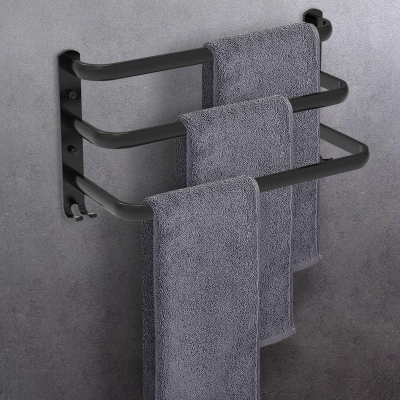 HONPHIER Handtuchhalter Bad 3 Tier Handtuchstange Badezimmer Aluminium Wand-handtuchhalter Handtuchh