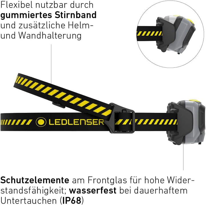 Ledlenser HF6R Work Stirnlampe Led wiederaufladbar | LED Kopflampe 800 Lumen | Adventure Headlights