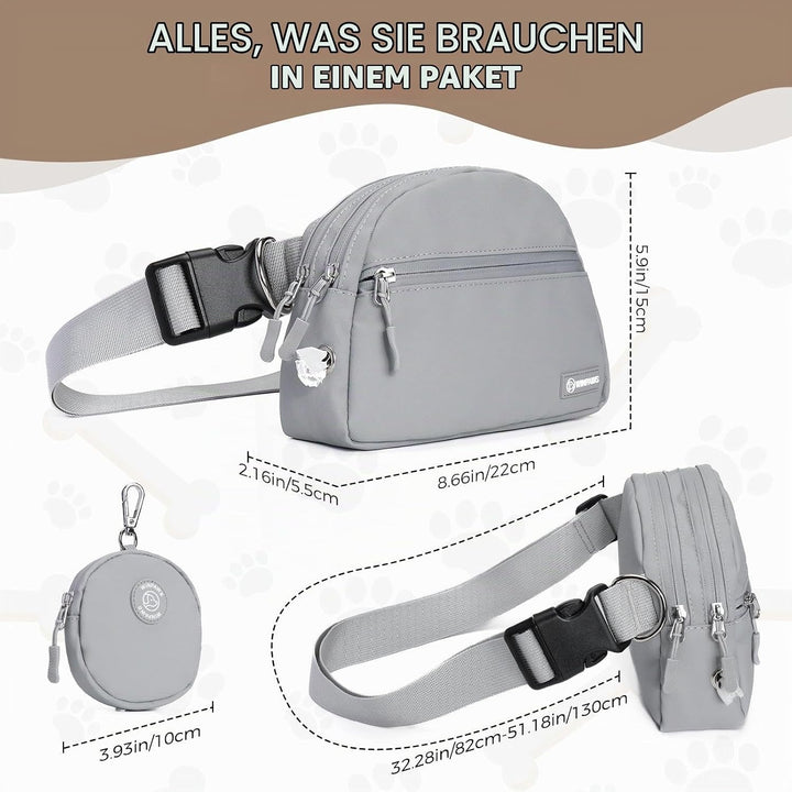 Leckerlitasche für Hunde, Wasserfester Leckerlibeutel und Training-Clicker, Gassi Tasche für Welpen