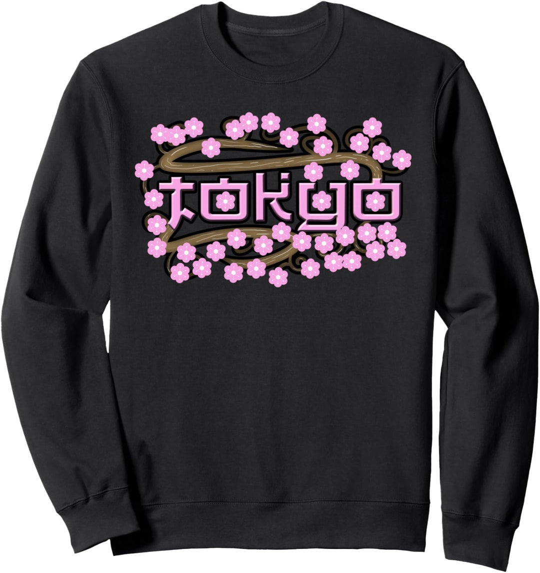 Pink Bloom Flower Cherry Blossom Tokyo Japan Japanese Gift Sweatshirt