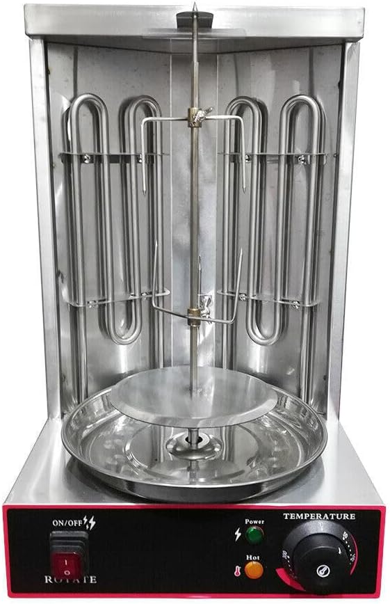Döner-Vertikal-Multigrill 3KW Dönergrill Edelstahl Grill 0-300 Grad Kann zum Grillen von Lamm- und H