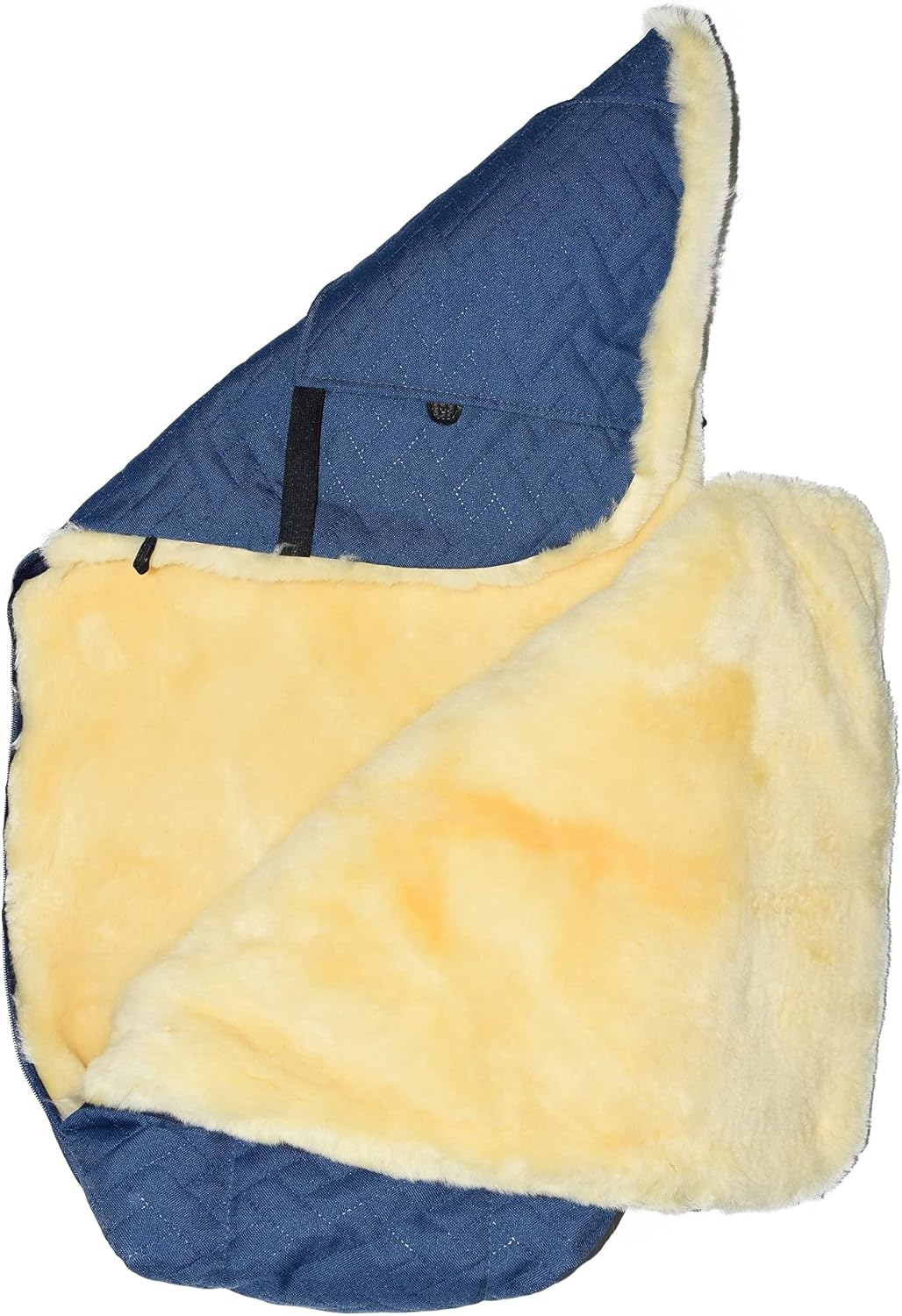 Moro-Design Lammfell Kinderwagen Fellsack Babywagen Felleinlage Fusssack Relugan Baby Fell, Blau