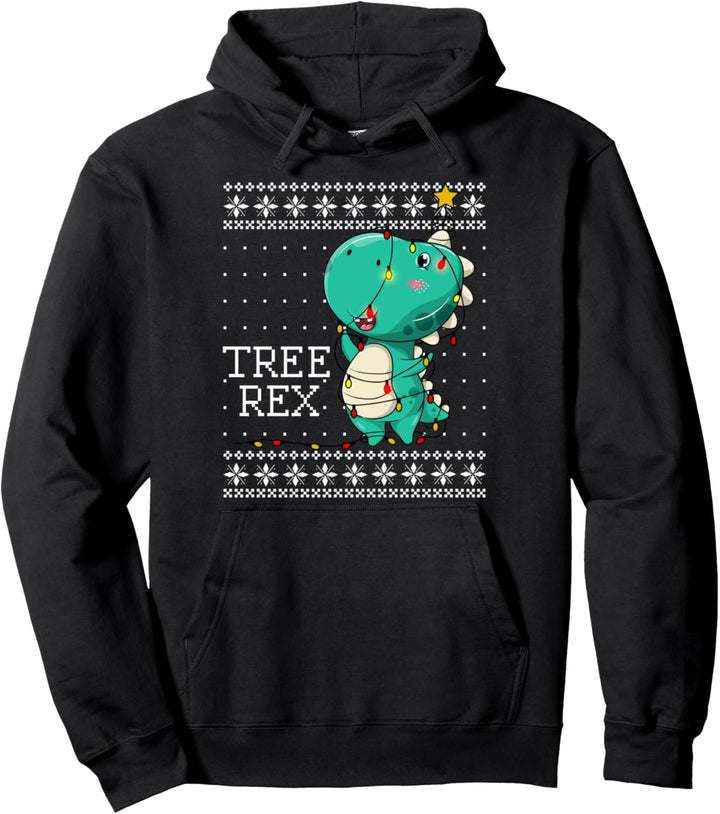 Tree Rex T-rex Dino Weihnachtsshirt kinder ugly Christmas Pullover Hoodie