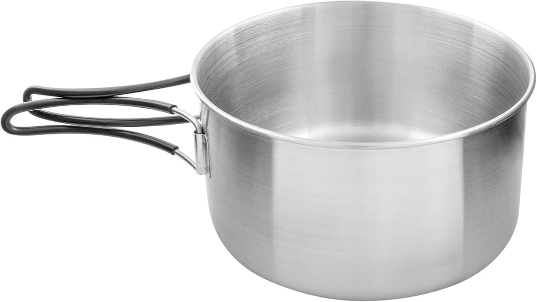 Tatonka Kettle II (1.0/1.6 L) - Outdoor-Kochtopf aus Edelstahl mit Volumenskalierung und inklusive D