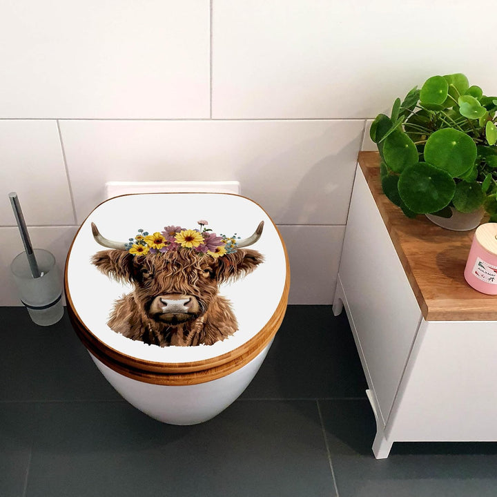 banjado Design WC Sitz Bambus Absenkautomatik 45,8x37,5cm - Toilettendeckel mit Absenkautomatik Holz