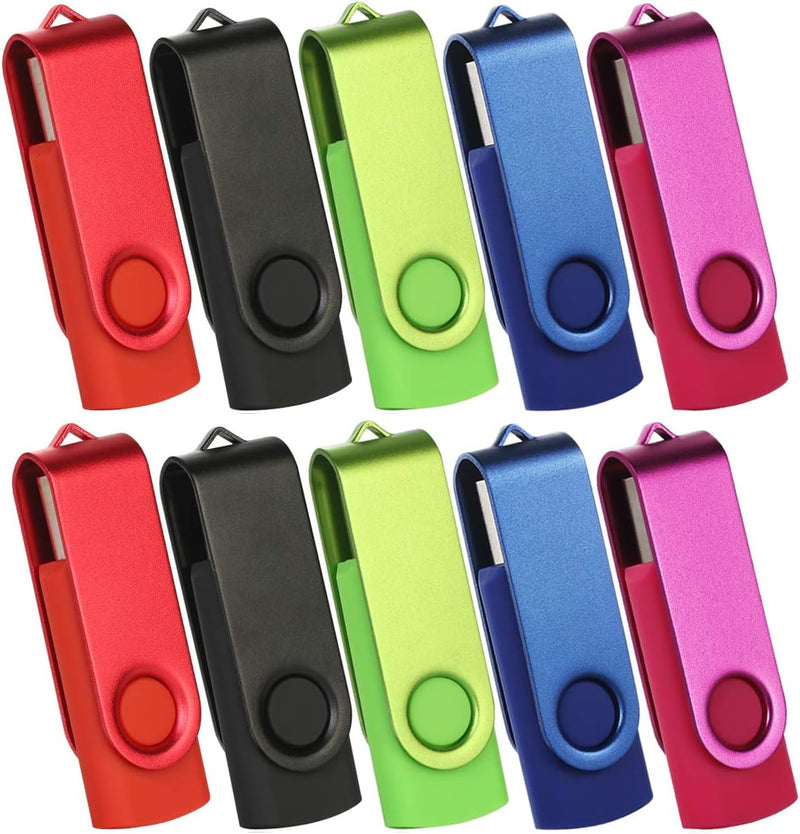 USB-Stick, 2 GB, 2.0, USB-Stick, drehbar, Geschenk für Kinder, 5 Farben 2Go 5 Farben - 10, 2Go 5 Far