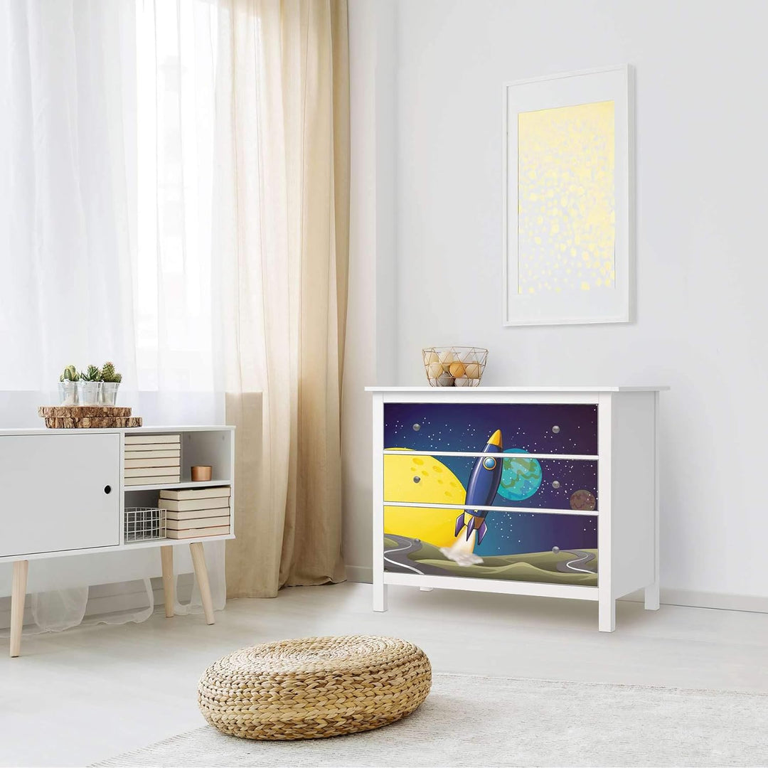 Möbelfolie für Kinder - passend für IKEA Hemnes Kommode 3 Schubladen I Tolle Möbeldeko für Kinderzim