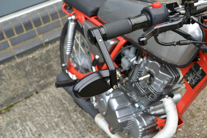 Motorrad Lenkerende Spiegel - CNC Aluminium Ideal Für Cafe Racer Projekt