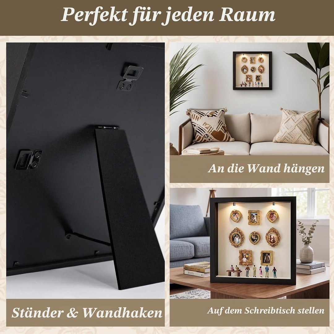 DIY Mini Museum Bilderrahmen Mini Bilderrahmen Vintage Figuren Menschen Museum Mit 8 Mini Goldene Ra