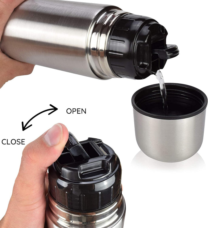 Milu Thermosflasche Thermoskanne Isolierflasche 1L - Isolierte Edelstahl Trinkflasche, 100% Auslaufs