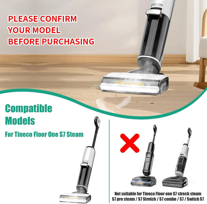 Bürstenrolle Zubehör für Tineco Floor One S7 Steam Nass- und Trockensauger Ersatzteile, 2 Walzenbürs