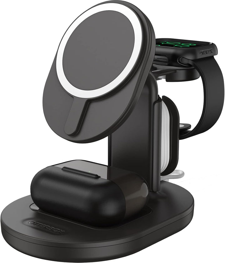 OtterBox kabellose 3 in 1 MagSafe Ladestation, Starke Magnetische Ausrichtung und Halt für MagSafe P