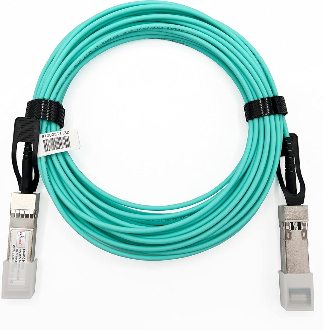 Elfcam® - 1 Meter SFP+ Aktives Kabel OM3 - AOC Kabel - SFP+ auf SFP+, SFP-10G-AOC Kompatibel, 1m 1 M