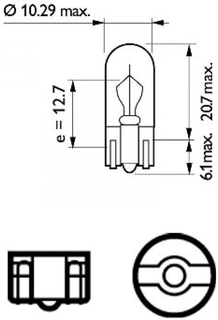 Philips Anzeigenlampe 12v 3w 52157220, 10er Pack
