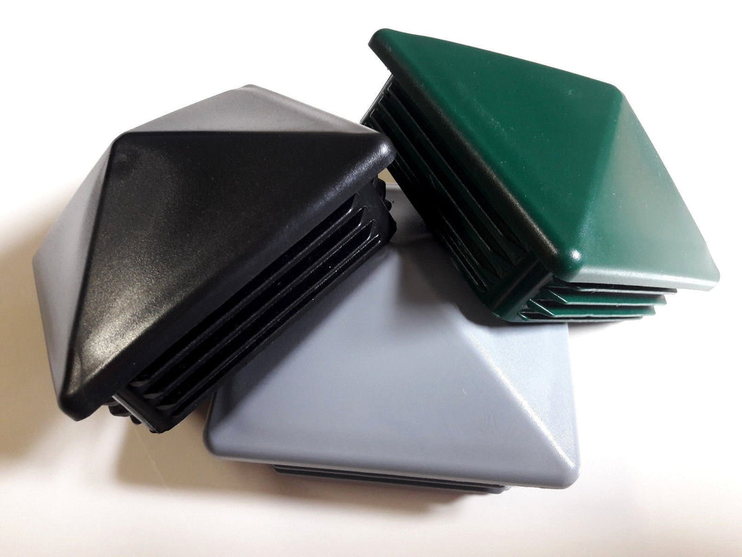 50 Stück Zaun Pfostenstopfen 40x40mm Schwarz Pyramidenförmig, 40x40mm Schwarz