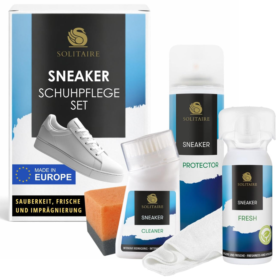 SOLITAIRE Premium Sneaker Reinigungsset – Reinigung für Sneaker und Schuhe, inkl. hochwertigem Sneak