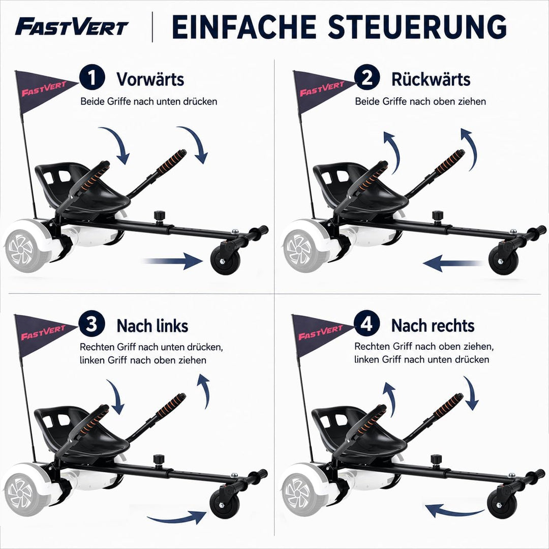 Fastvert Hoverboard Sitz Zubehör Verwandelt Ihr Hoverboard in einen Go Kart, so Macht das Treiben vi