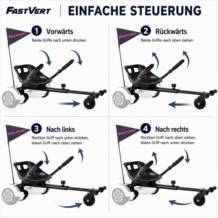 Fastvert Hoverboard Sitz Zubehör Verwandelt Ihr Hoverboard in einen Go Kart, so Macht das Treiben vi