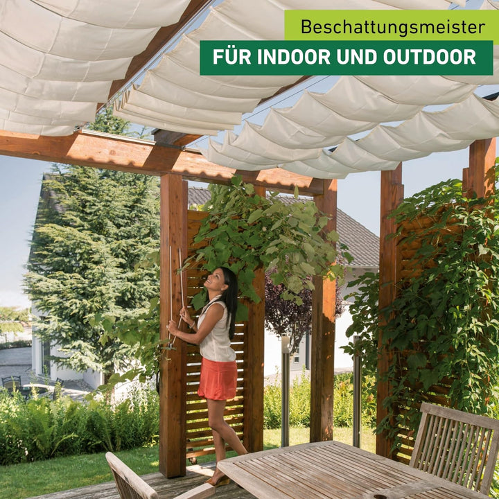 Windhager Sonnensegel für Seilspanntechnik, Wintergarten und Terrassen Beschattung, Seilspannmarkise
