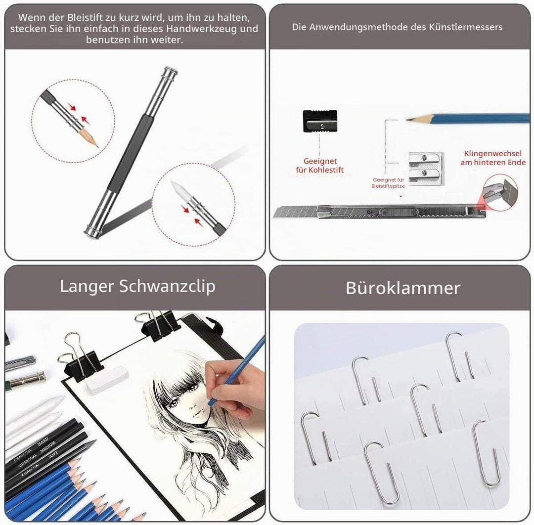 Ulifeme Skizzierstifte Set Bleistifte, Zeichenstifte für Skizzieren und Zeichnen, Zeichnungen Stifte