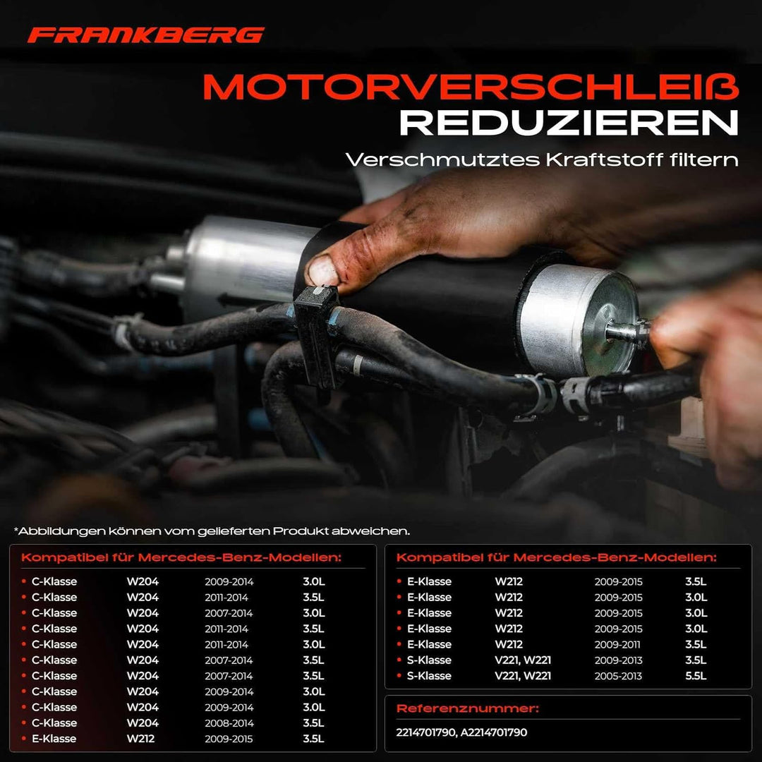 Frankberg Kraftstofffilter 7-Polig für C-Klasse W204 E-Klasse W212 S-Klasse W221 3.0L 3.5L 2007-2012