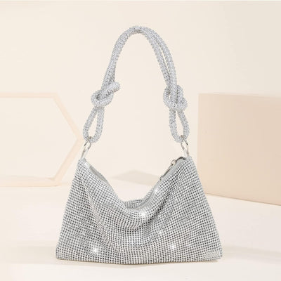 CORIOS Abendtasche Damen Strass Clutch Bag Shiny Diamant Handtasche Strasssteine Schultertasche Glit