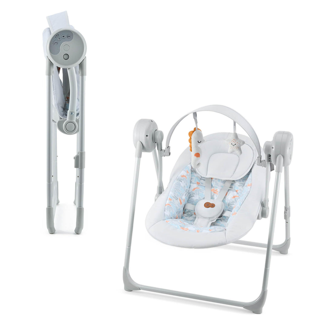 Kinderkraft SWINGEE Elektrische Babywippe, mit Schwingfunktion, eingebauter Timer, verstellbare Rück