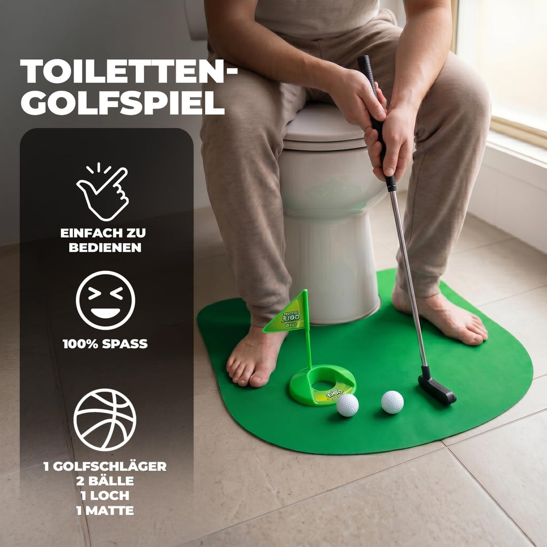 Golf-Toiletten-Set | Komplettpaket | Toiletten/WC Spiel | Premium Qualität | Golf-Set | 1 Green | 1