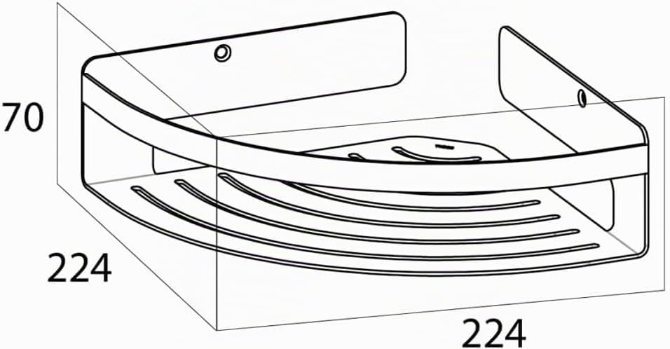 Tiger Caddy Duschkorb, Eckversion gross, Duschablage aus gebürstetem Edelstahl Edelstahl Gebürstet G