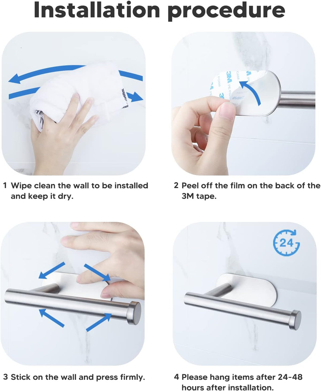 5 PCS Bad Handtuchhalter Set Inklu Handtuchhalter Toilettenpapierhalter Handtuchring Handtuchhaken R