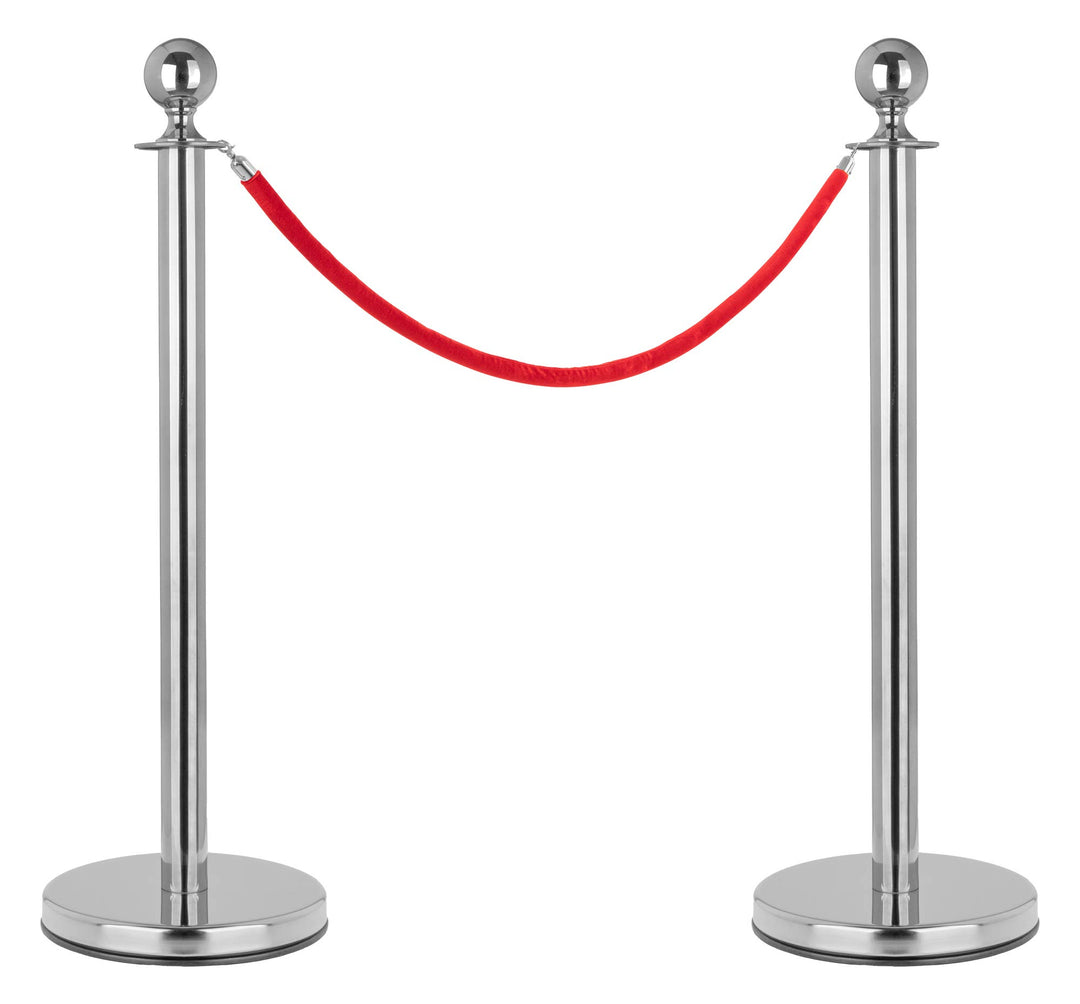 Stagecaptain PLS-150 Deluxe 2.1-150S Absperrständer Personenleitsystem - 2 Edelstahl-Stative und 1 r