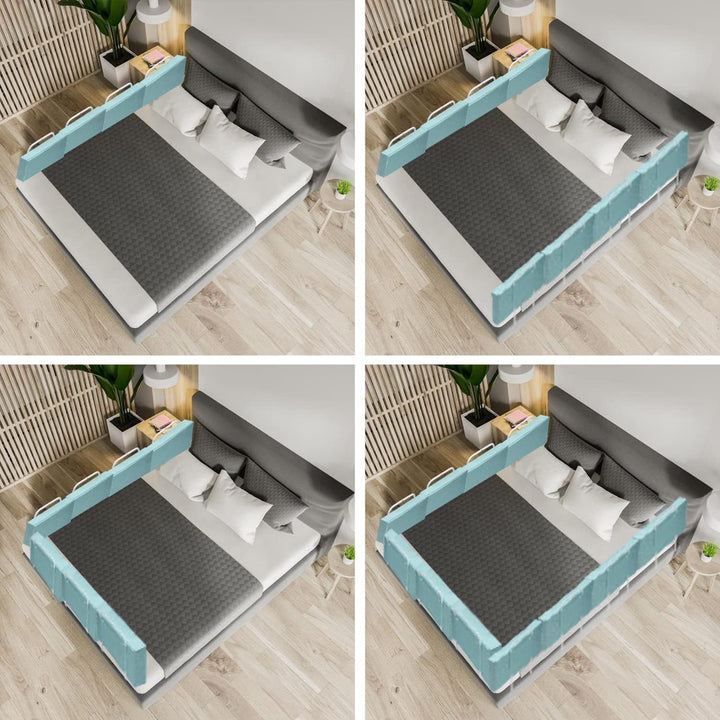 Ikodm Bettgitter 2x60cm rausfallschutz Bett,Bettschutzgitter für Kinder 5-Loch Höhenverstellbar Bett