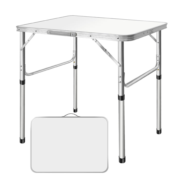 Tragbar Klapptisch Aluminium, Campingtisch Flatbar für Balkon Terrasse Picknick, 2 Höhenniveau 70/33