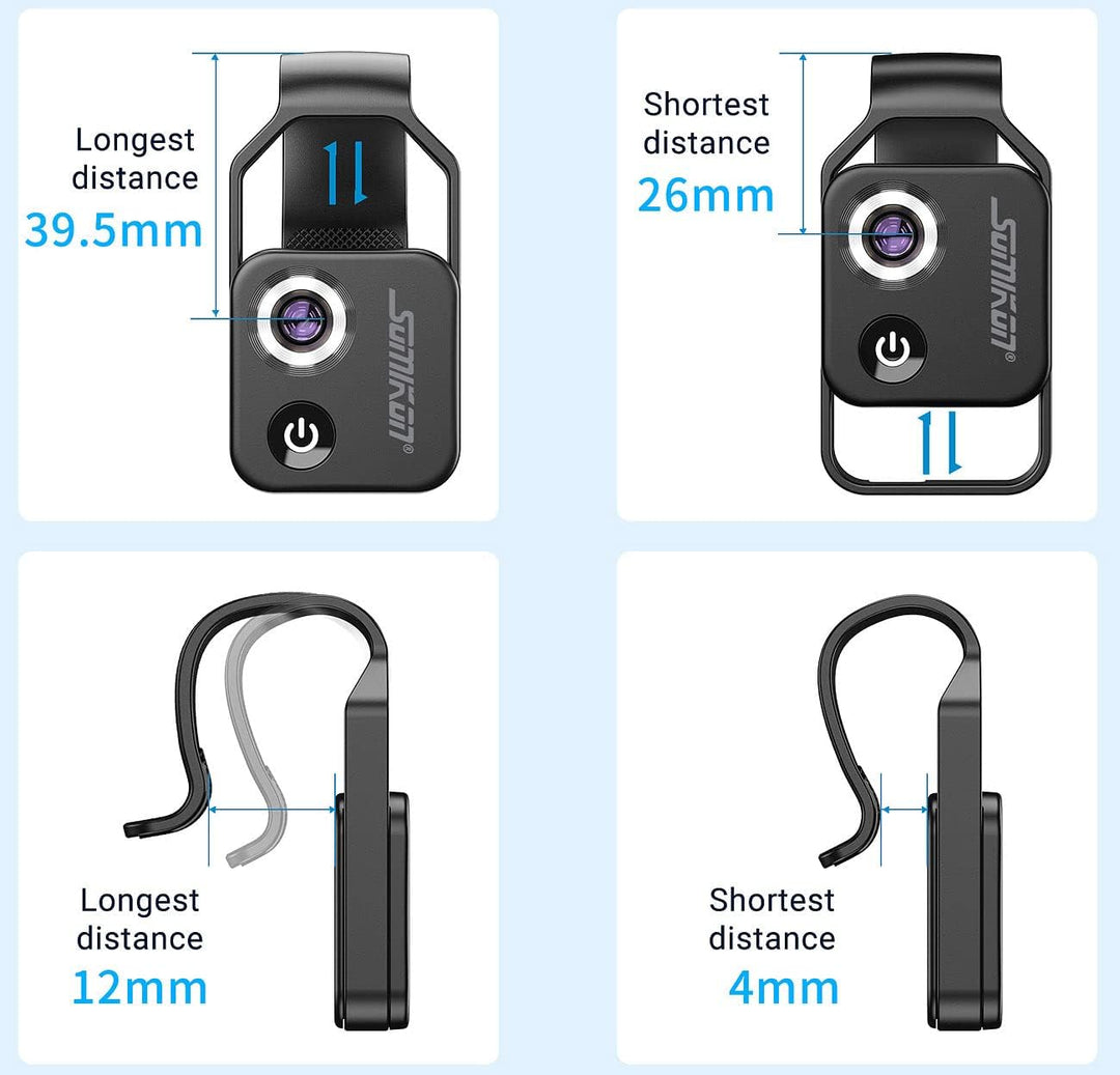 Somikon Handylupe: Mikroskop-Vorsatzlinse für Smartphones, 200-fache Vergrösserung, 6 LEDs (Microsco