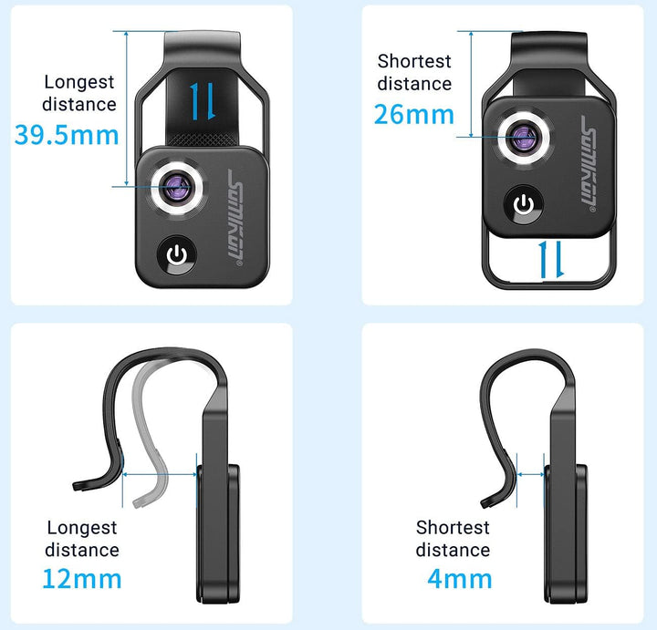 Somikon Handylupe: Mikroskop-Vorsatzlinse für Smartphones, 200-fache Vergrösserung, 6 LEDs (Microsco