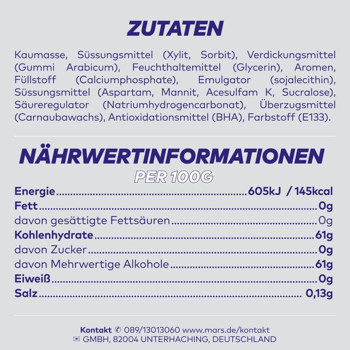 Extra Professional White Bubblemint, Zuckerfreier Kaugummi, Multipack mit 20x30 Dragees, Für frische