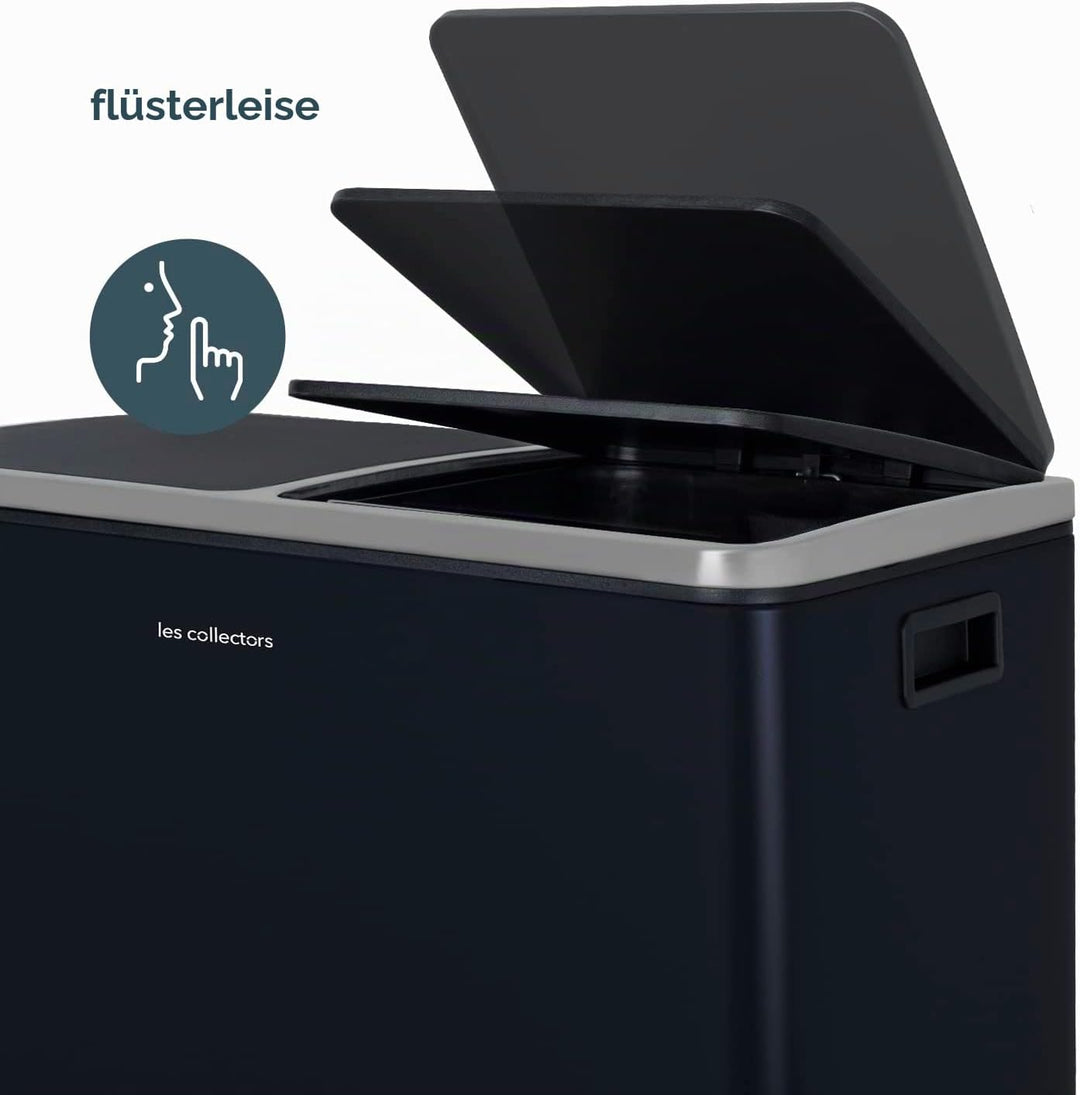 Les Collectors N°908 Mülleimer, Mülleimer, 2 Körbe, 30 l, Schwarz (30 l, Dunkelblau) dunkelblau matt