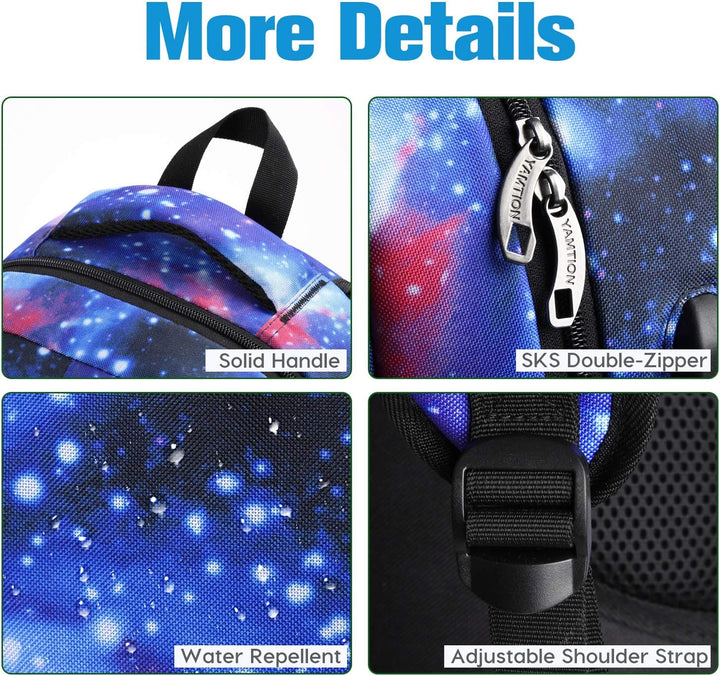 YAMTION Schulrucksack Mädchen Teenager,Schulrazen Teenager Schultasche Jungen Teenager mit 15.6 Zoll