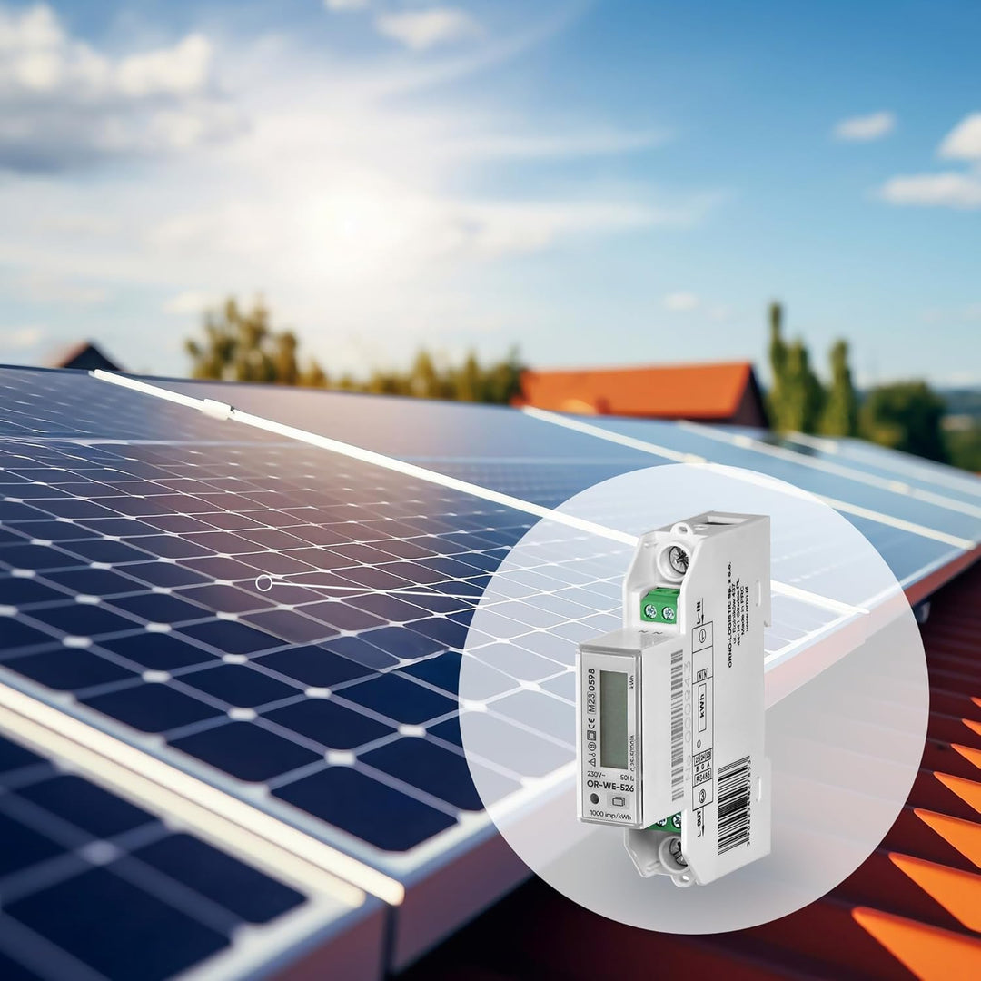 Miratic Stromzähler Hutschiene 1-Phasen DIN-Schienenmodul TH-35mm 100A MID RS485 für PV-Solarsysteme