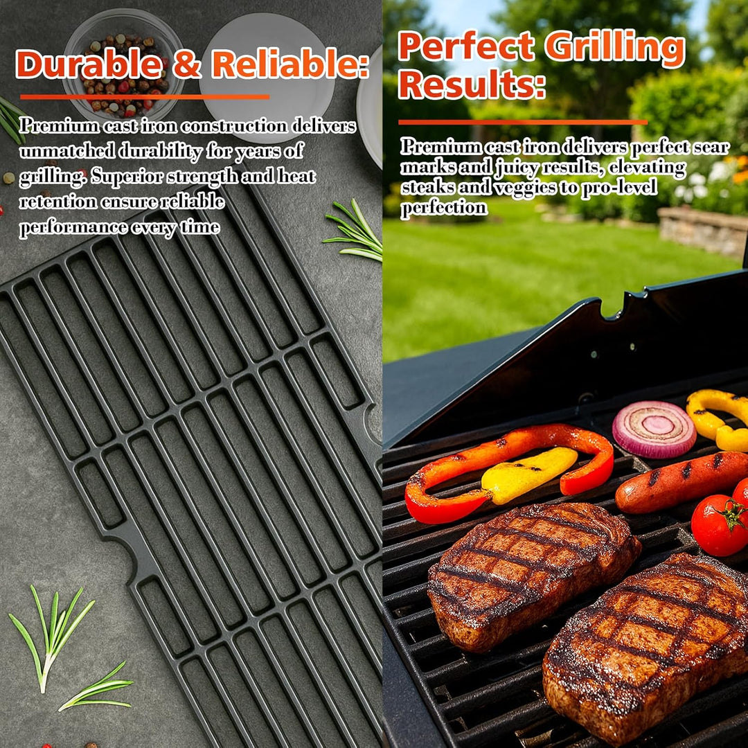Denmay 43 x 63 cm Gusseisen Grillrost für Charbroil, Enders Boston 3, Enders Monroe 3 Pro, Landmann