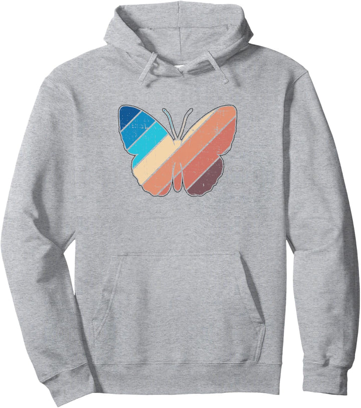 Schmetterling, Retro, niedliche Tier-Insekten Pullover Hoodie
