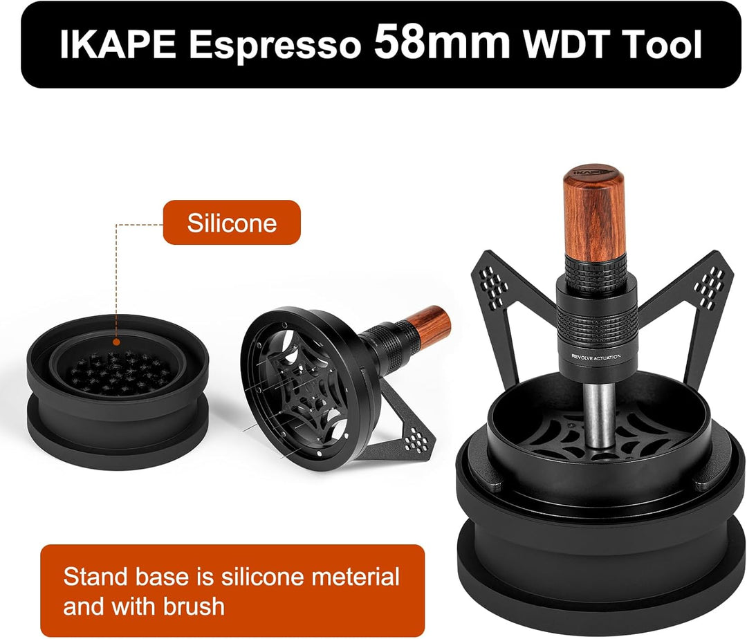 IKAPE Mantis WDT Distribution Tool, V3-58.5MM Espresso Stirrer Distribution Tool für Barista - 8 Nad