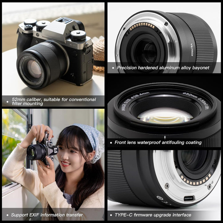 VILTROX 56mm F1.7 für Fuji X-Mount Objektiv,AF 56mm F1.7 für Fuji X Mount Prime Standard Kamera,APS-